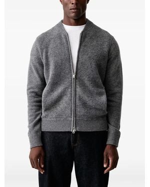 Mos Mosh Ryan Zip-Up Knitted Cardigan - Grey