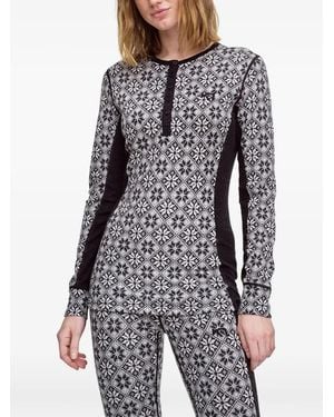 Kari Traa Rose Patterned Long-Sleeved T-Shirt - Gray