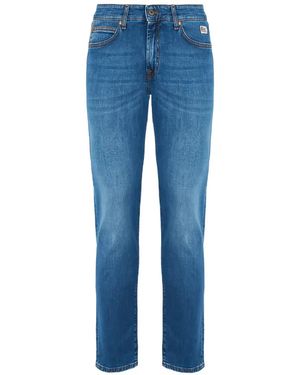 Roy Rogers Faded-Effect Slim-Fit Jeans - Blue