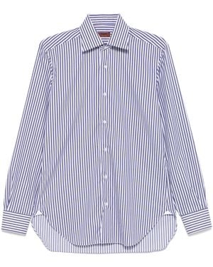 Barba Napoli ストライプ シャツ - パープル