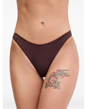 Melissa Odabash Noto Ribbed Bikini Bottoms - Brown