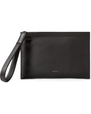 ZEGNA Dark Secondskin Mini Pouch - Black