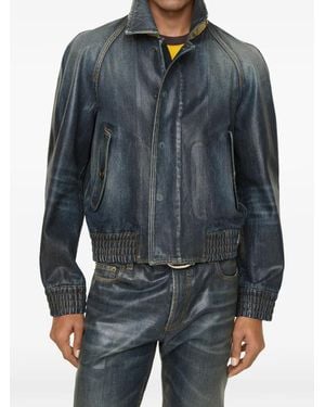 Burberry Coated Denim Jacket - Blue