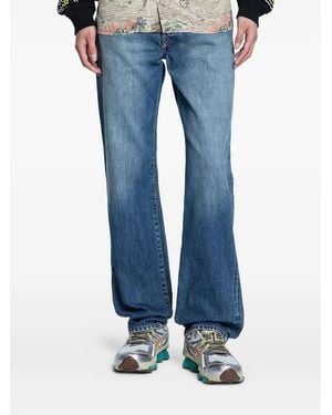 Kapital Jean À Patch Logo - Bleu