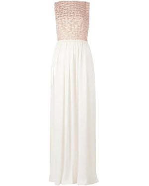 Maison Rabih Kayrouz Puckering Sleeveless Gown - White