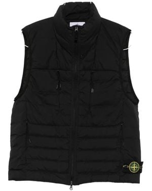 Stone Island Logo-Patch Gilet - Black