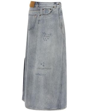 MM6 by Maison Margiela Asymmetric Maxi Skirt - Grey