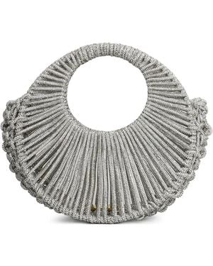 HIBOURAMA Pleated Circular Handbag - Metallic