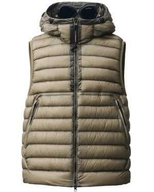 C.P. Company Goggle-Detail Quilted Gilet - Green