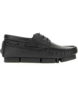 Fendi レースアップ レザーシューズ - ブラック