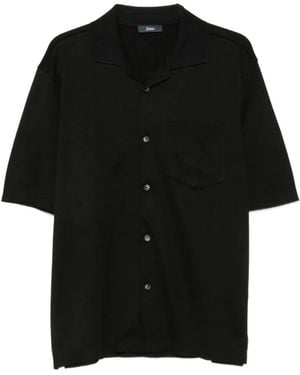 Herno Camicia A Maniche Corte - Nero
