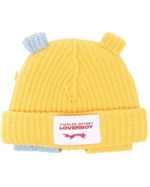 Charles Jeffrey Chunky Ribbed Beanie Hat - Yellow