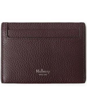 Mulberry Grained Leather Card Holder - Purple