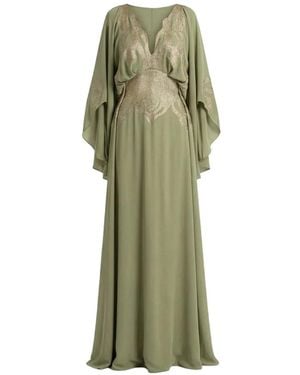 Saiid Kobeisy Vestido De Fiesta Con Cuello En V - Verde