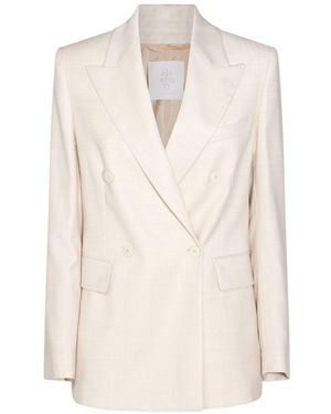 Eleventy Double-Breasted Blazer - Natural