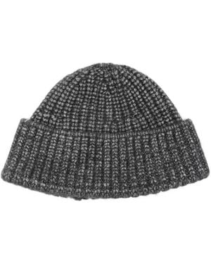ZEGNA Ribbed Beanie Hat - Grey