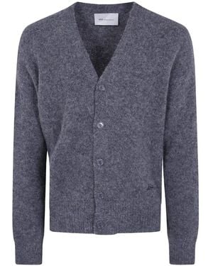 Ami Paris Cardigan Mit V-Ausschnitt - Blau