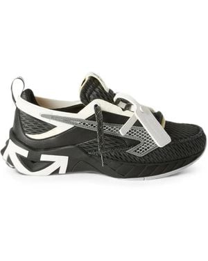 Off-White c/o Virgil Abloh Panelled Lace-Up Trainers - Black