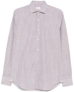 Xacus Chemise Rayée À Manches Longues - Purple
