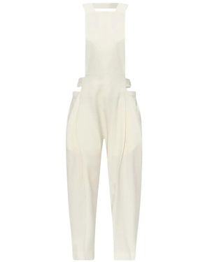 Issey Miyake Button Cutout Jumpsuit - White