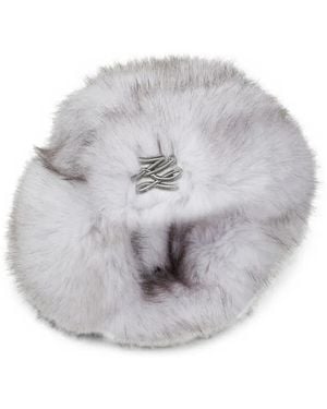 KARL LAGERFELD K/Studio Faux-Fur Trapper Hat - Gray