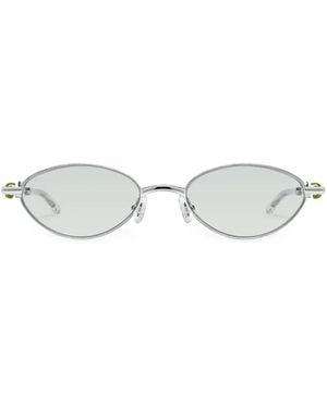 Gentle Monster Lunettes De Soleil Aden 02 À Monture Ovale - Blanc