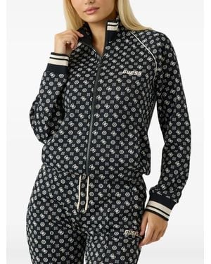 Guess Sweat Zippé En Néoprène - Black
