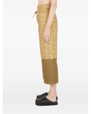 Toogood Floral-Pattern Quilted Pants - White