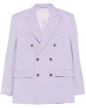 Wardrobe NYC Double-Breasted Blazer - Purple