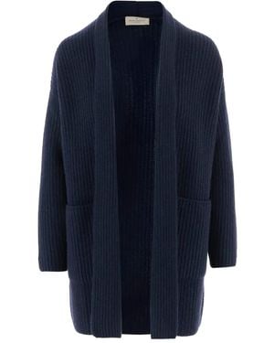 Bruno Manetti Ribbed-Knit Cardigan - Blue
