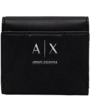 ARMANI EXCHANGE Portafoglio Mini Martellato Con Logo - Nero