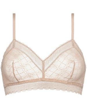 Eres Botaniste Lace-Trim Bra - Natural