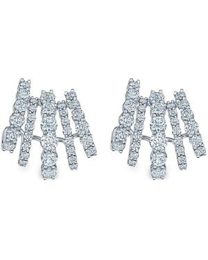 Kwiat Orecchini Con Diamanti - Bianco