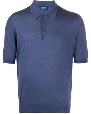 Barba Napoli Solid-Color Polo Shirt - Blue