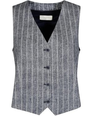 Circolo 1901 Pinstriped Waistcoat - Gray