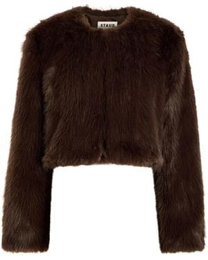 STAUD Casimira Faux-Fur Jacket - Brown