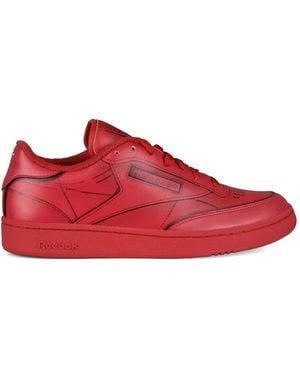 Maison Margiela Project 0 Club C Graphic-Print Trainers - Red