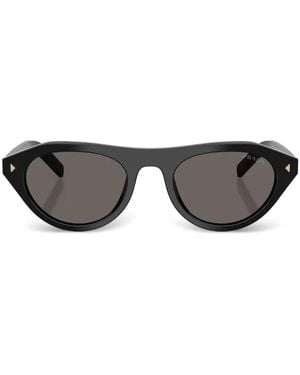 Prada Asymmetrical Geometric-Frame Sunglasses - Gray