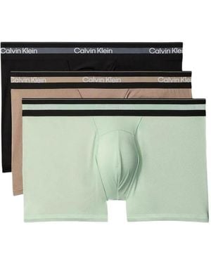 Calvin Klein Logo-Waistband Boxers (Set Of Three) - Green