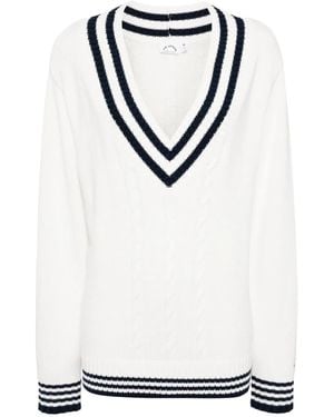 The Upside Louise Pullover Mit Zopfmuster - Weiß