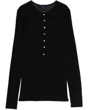 Soeur Isabella Buttoned Top - Black