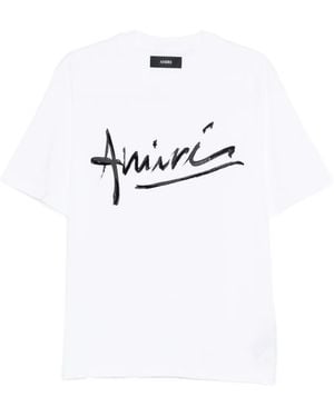 Amiri Script Crew-Neck Short-Sleeve T-Shirt - White