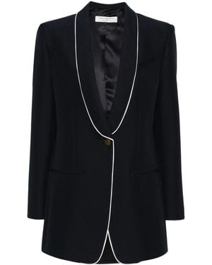 Philosophy Di Lorenzo Serafini Mantel Met Enkele Rij Knopen En Afwerking - Blauw