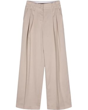 Moorer Pantaloni Riven-Ntf A Gamba Ampia - Neutro