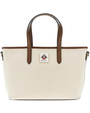 Bally Logo-Plaque Tote Bag - Natural