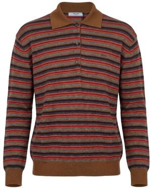 Prada Striped Cashmere Jumper - Red