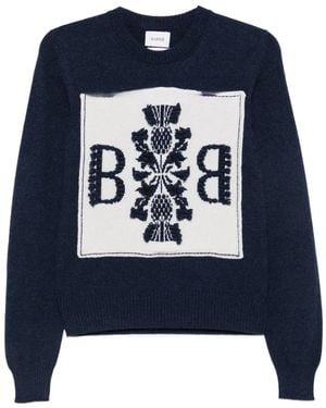 Barrie Logo-Patch Cashmere Jumper - Blue