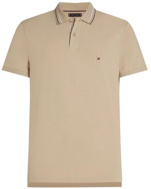 Tommy Hilfiger コントラストディテール ポロシャツ - ナチュラル