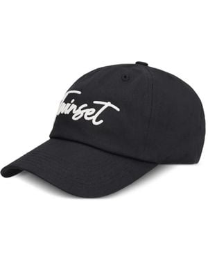 Twinset Logo-Embroidery Baseball Cap - Black