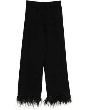 Philo-Sofie Cashmere Feather-Hem Trousers - Black